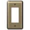 Amerelle Wall Plate, Number of Gangs: 1 gang Stamped Steel, Brushed Brass Finish, Brass 154R - alternate 2